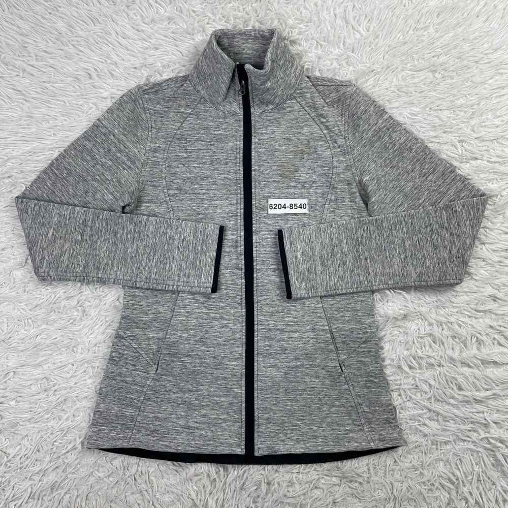 Lululemon Jacket Womens‎ 4 Gray Going Places Full Zip Mock Neck Pockets Ladies - Picture 10 of 10